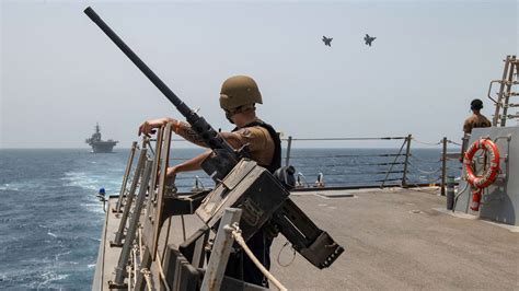 US Navy warship shoots down a drone launched by Houthis from Yemen